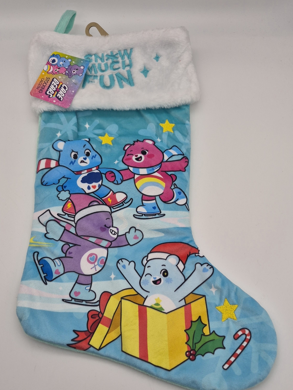 Care Bears Ice Skating Holiday Stocking - Light Blue